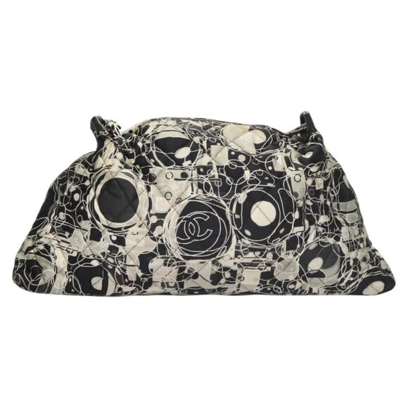 CHANEL Matelasse Chain Shoulder Bag Silk Black CC - Picture 2 of 14